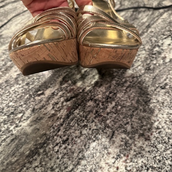 Gold wedge sandals Ralph Lauren - Picture 3 of 5